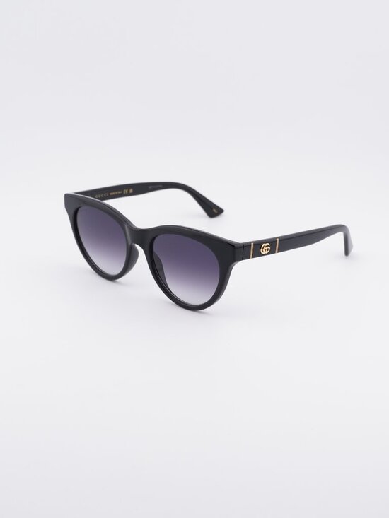 Gucci GG0763S 001 Women Sunglasses Black Cat Eye Frame, Grey Lenses main image 11